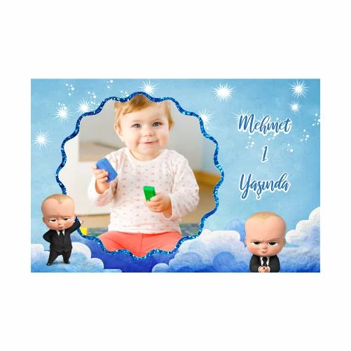 Patron Bebek Temalı Doğum Günü Magneti